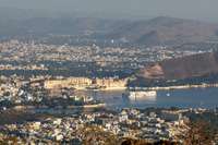 Udaipur City Palace from the Monsoon Palace