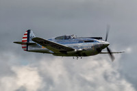 Steve Hinton flies the P-40C over Duxford, July 2016
