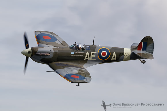 Nick Grey pilots EP120 in the Joker display at Flying Legends 2016